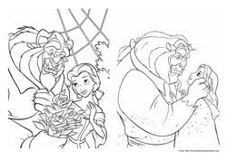 A Bela e a Fera desenho para colorir 03 e 04