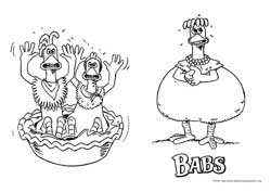A Fuga das Galinhas desenho para colorir 03 e 04