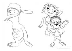 Adiboo desenho para colorir 07 e 08