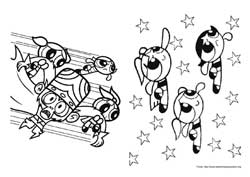 As Maninas Super Poderosas desenho para colorir 03 e 04