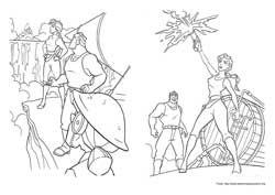Atlântida desenho para colorir 03 e 04