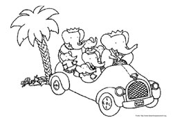Babar desenho para colorir 11 e 12