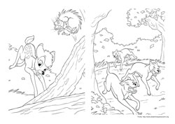 Bambi 2 desenho para colorir 03 e 04