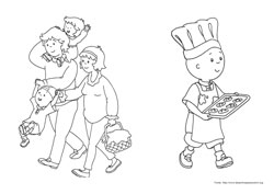 Caillou desenho para colorir 07 e 08