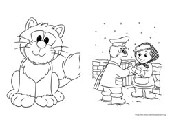 Carteiro Paulo desenho para colorir 03 e 04