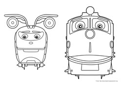 Chuggington desenho para colorir 08 e 09