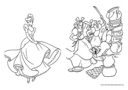 Cinderela desenho para colorir 09 e 10