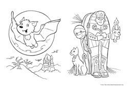 Dia das Bruxas desenho para colorir 07 e 08