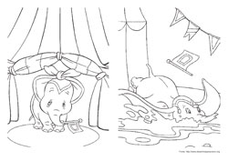 Dumbo desenho para colorir 07 e 08
