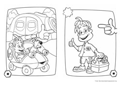 Engie Benjy desenho para colorir 06 e 07