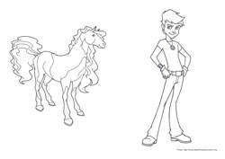 Horseland desenho para colorir 01 e 02
