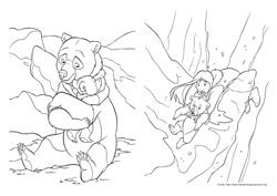 Kenai e Koda 2 desenho para colorir 03 e 04