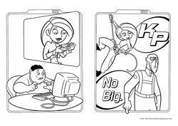Kim Possible desenho para colorir 01 e 02