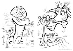 Madagascar 2 desenho para colorir 05 e 06