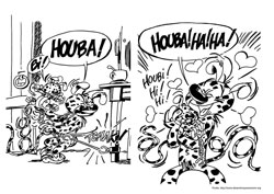 Marsupilami desenho para colorir 02 e 03