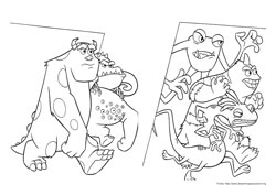 Monstros S/A desenho para colorir 05 e 06