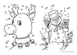 Natal desenho para colorir 01 e 02