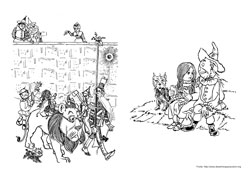 O Mágico de Oz desenho para colorir 05 e 06