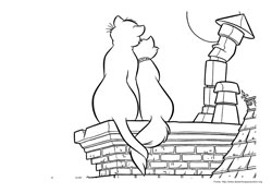 Os Aristogatos desenho para colorir 07