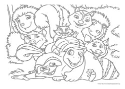 Os Sem Floresta desenho para colorir 01