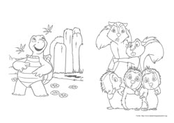 Os Sem Floresta desenho para colorir 02 e 03