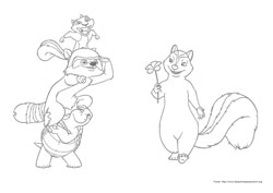 Os Sem Floresta desenho para colorir 07 e 08