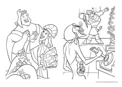 Pacha e o Imperador desenho para colorir 01 e 02