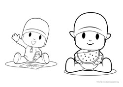 Pocoyo desenho para colorir 05 e 06