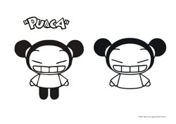 Pucca desenho para colorir 01 e 02
