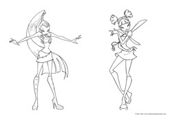 Winx Club desenho para colorir 11 e 12