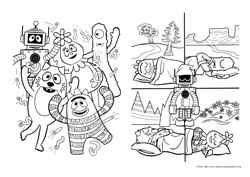 Yo Gabba Gabba desenho para colorir 11 e 12