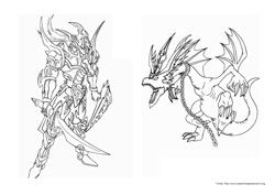 Yu Gi Oh desenho para colorir 05 e 06